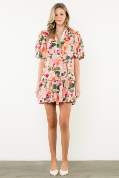 Avery Puff Sleeve Mini Dress