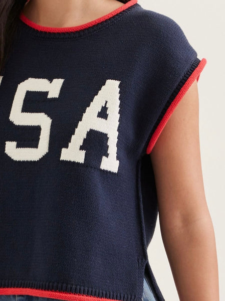 USA Knit Top - Navy