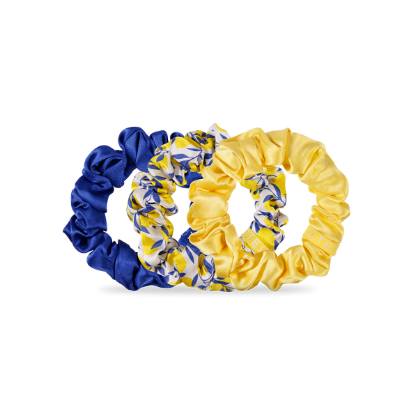 TELETIES - Silk Hair Scrunchie - Large - Limoncello