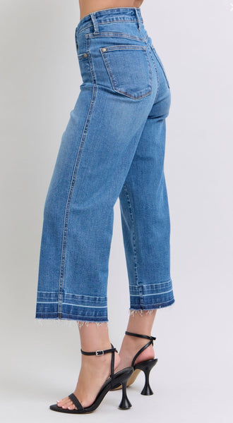 Judy Blue - High Waisted Wide Leg Crop Denim