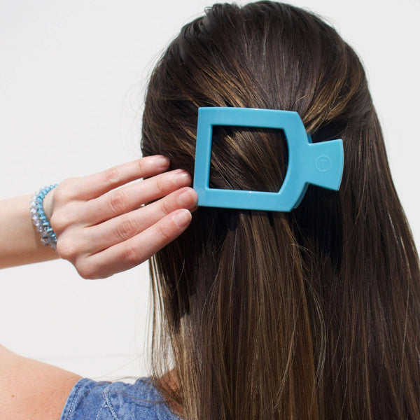TELETIES - Flat Square Hair Clip - Summer Sky - Medium