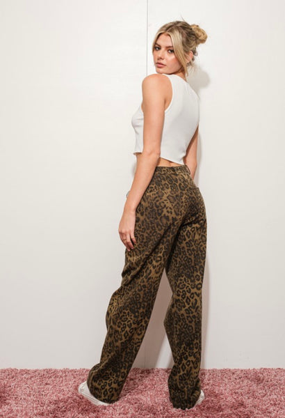 Access Road Leopard Print Pants