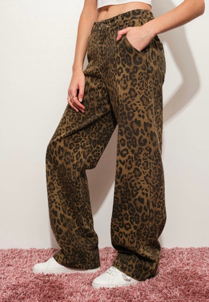 Access Road Leopard Print Pants