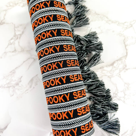 Spooky Season Halloween Embroidered Woven Bracelet