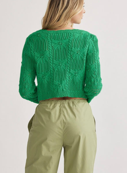 Foxcroft Dr Knit Bolero - Green