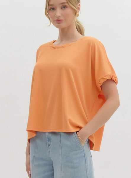 Cecilia S/S Top - Orange