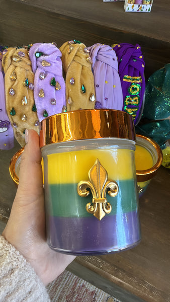 Southern Lights Candles - Triple Layer Mardi Gras - King Cake
