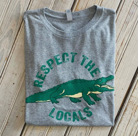 Respect the Locals Tee - Tri Grey