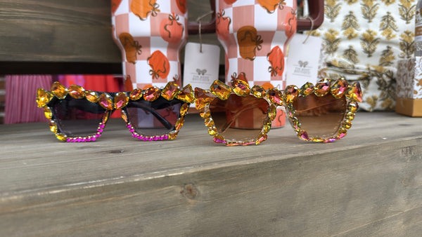 Fall Rhinestone Sunglasses