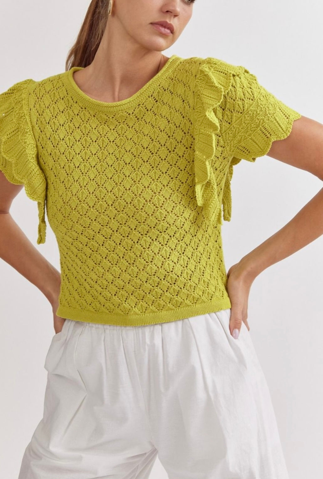 Africa Knit Top - Lime