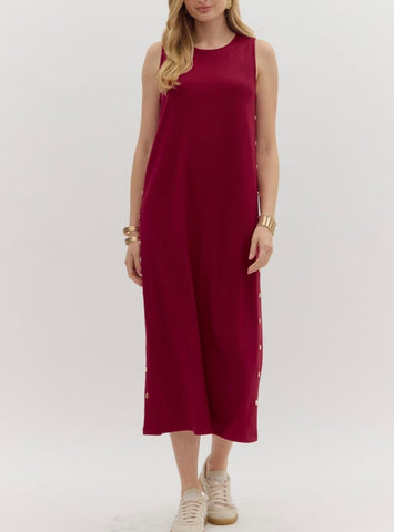 Delilah Midi Dress - Cherry