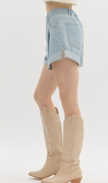 Finch St Denim Shorts - Light Denim