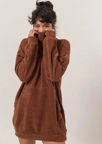 Demi Sweater Dress - Chestnut