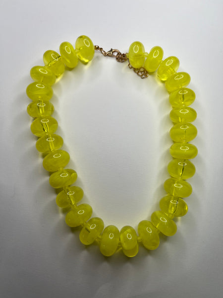 Elowen Beaded Necklace - Yellow