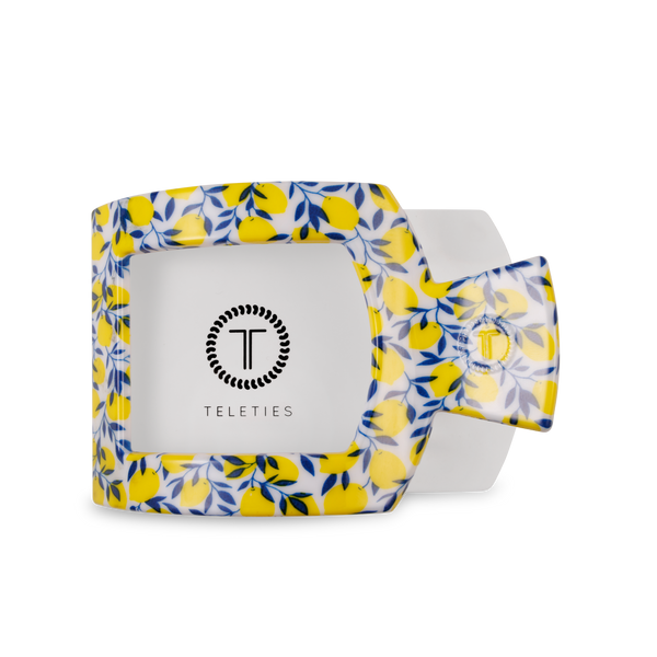 TELETIES - Flat Square Hair Clip - Large - Limoncello