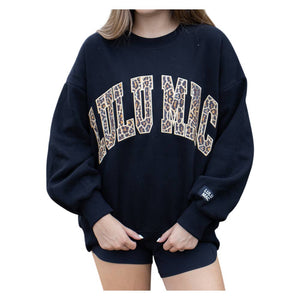 LULU MAC - Black Sweatshirt - Leopard