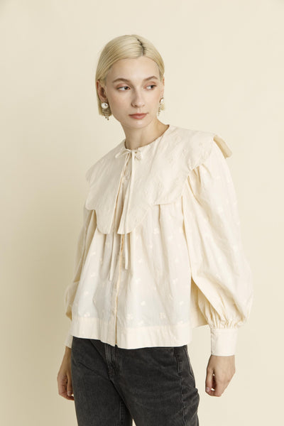 Aureum - Broadmoor Collar Blouse - Ivory