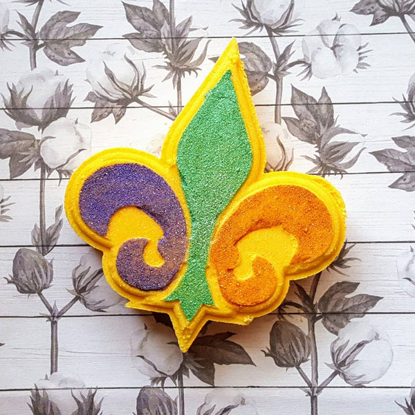 Essentially NOLA Soap Works - Mardi Gras Magic Fleur-de-Lis Bath Bomb