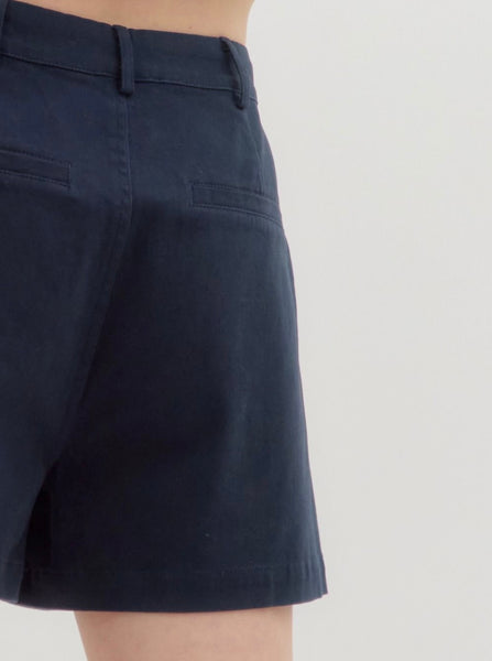 Olivia Patch Pocket Shorts - Navy