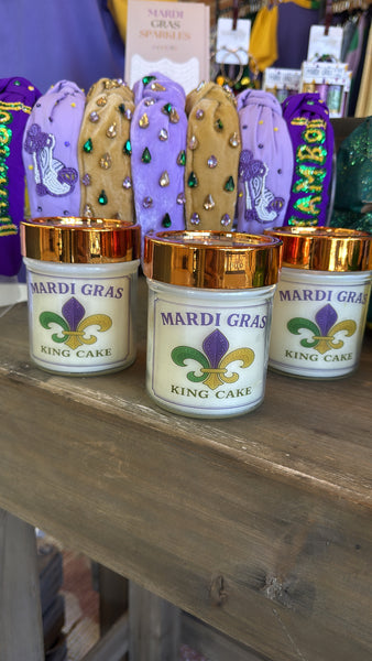 Southern Lights Candles - Mardi Gras Gold Top - King Cake