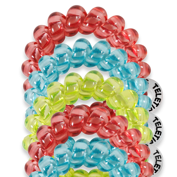 TELETIES - Spiral Hair Coils - Summer Brights Hair Ties - Tiny