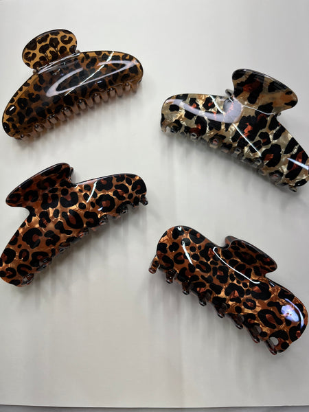 Leopard Print Claw Clips