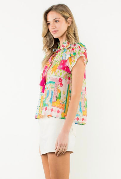 Zoe Flutter Sleeve Top