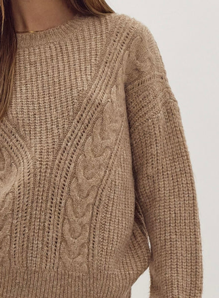 Bordeaux Dr Knit Sweater - Taupe