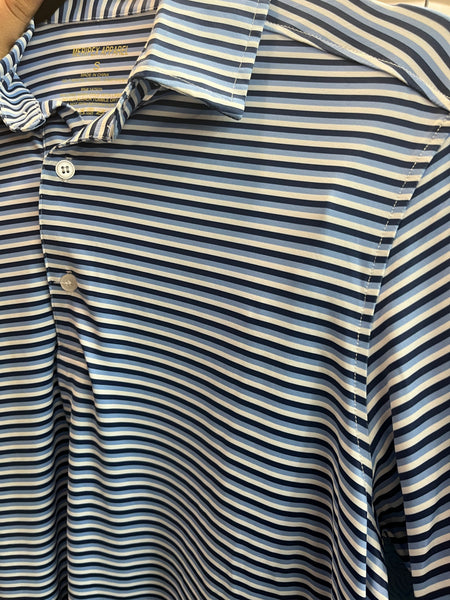 Meripex - Navy Blue Stripe Polo