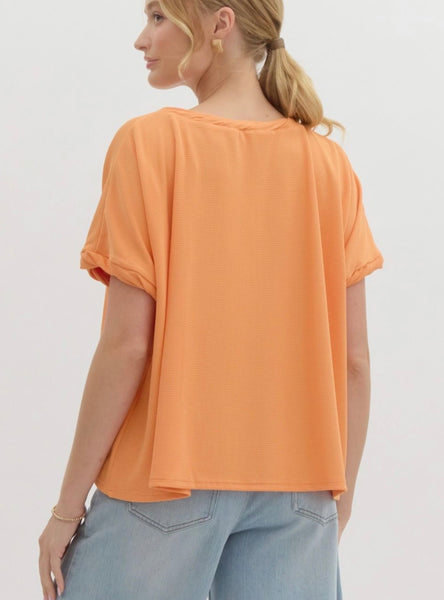 Cecilia S/S Top - Orange