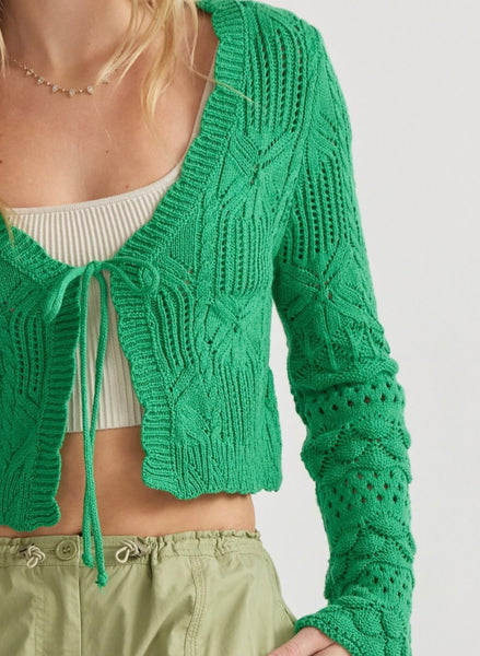 Foxcroft Dr Knit Bolero - Green