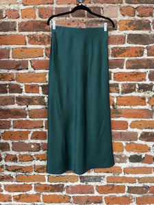 Aniston Slip Satin Skirt - Green