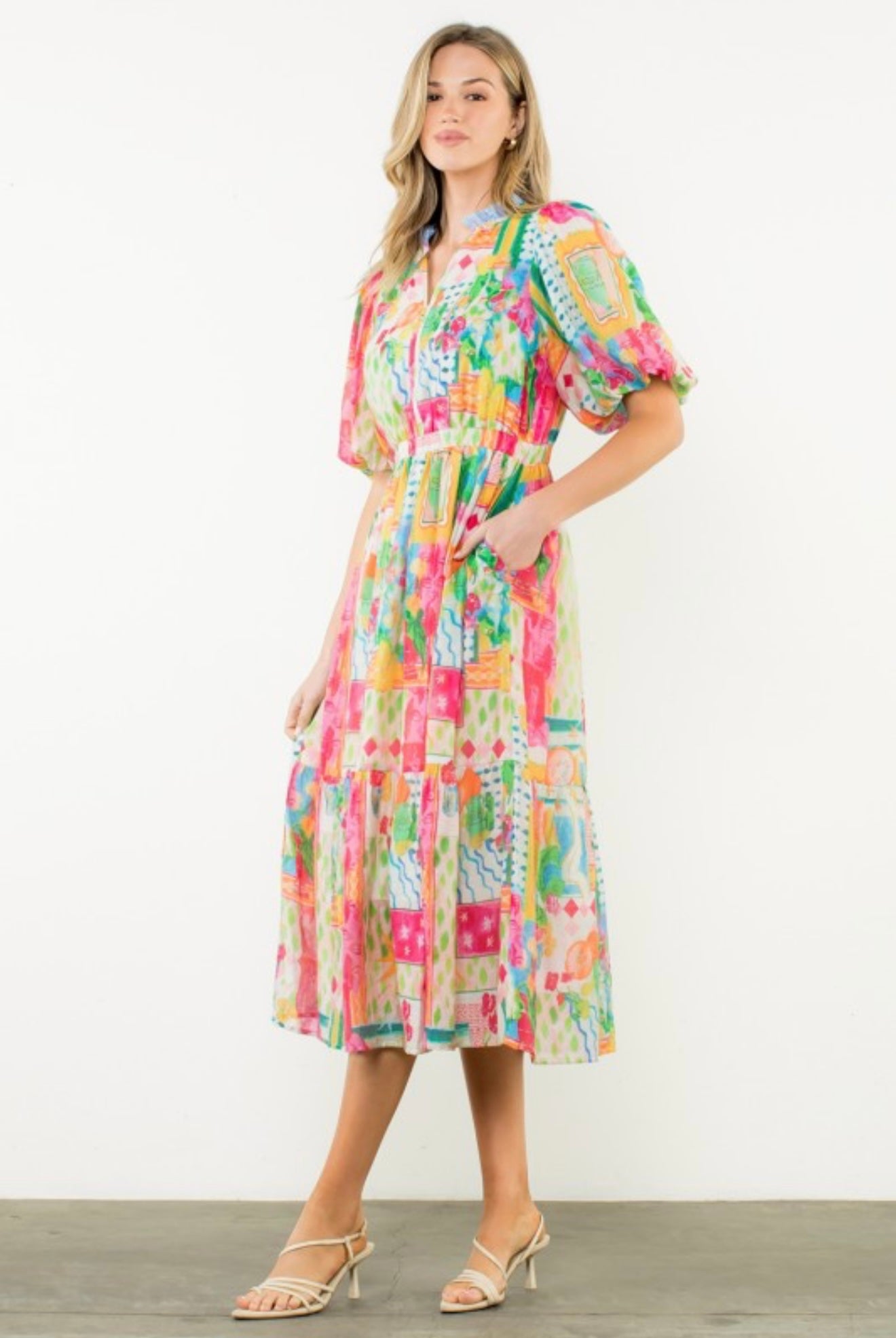 Zoe Puff Sleeve Maxi Dress
