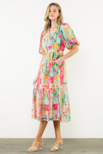 Zoe Puff Sleeve Maxi Dress