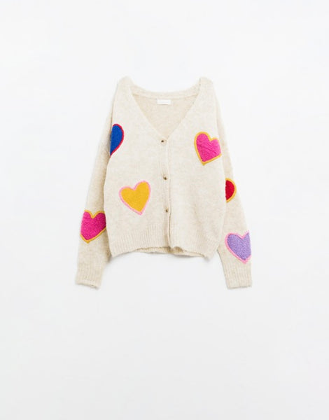 East Airline Hwy Heart Cardigan