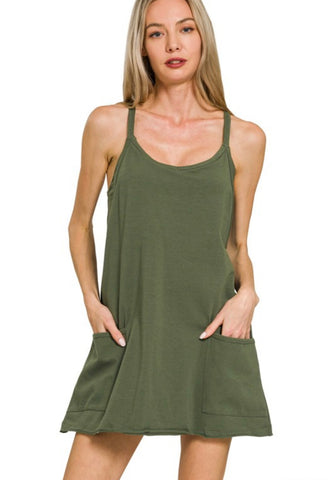Madelyn Active Dress - Olive