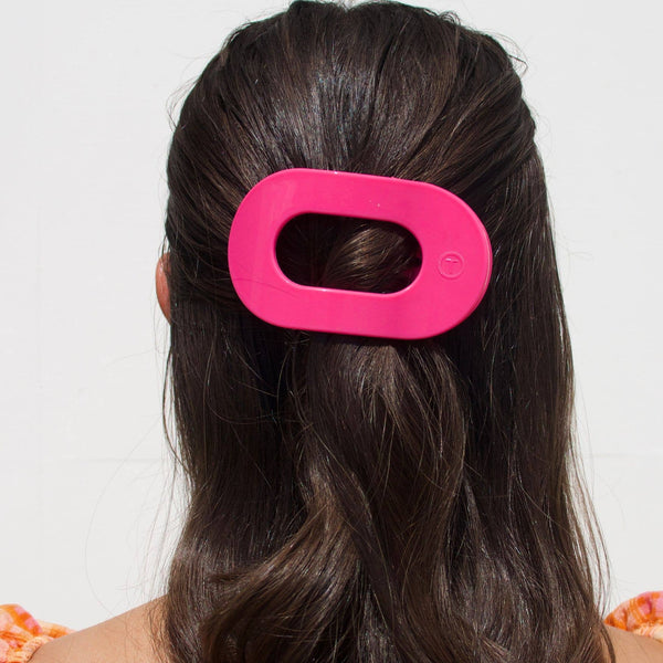 TELETIES - Flat Round Hair Clip -  Tropical Punch - Medium