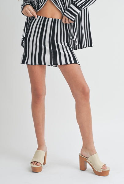 Connecticut Striped Knit Skirt