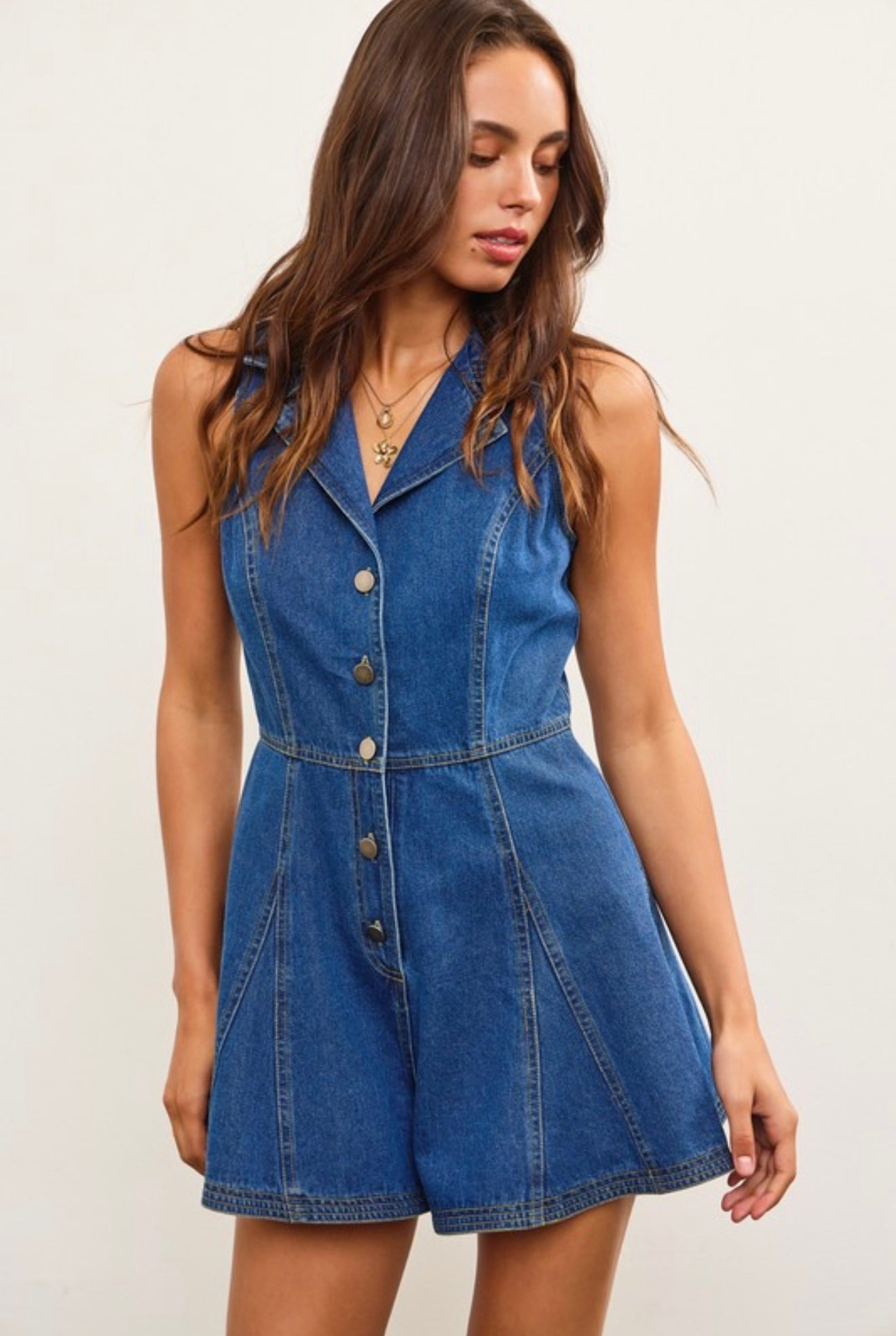 Scarlett Denim Romper