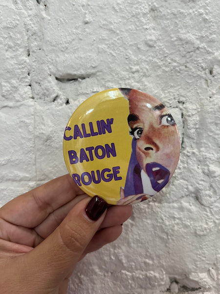 Signed by Abby - LSU Game Day Buttons