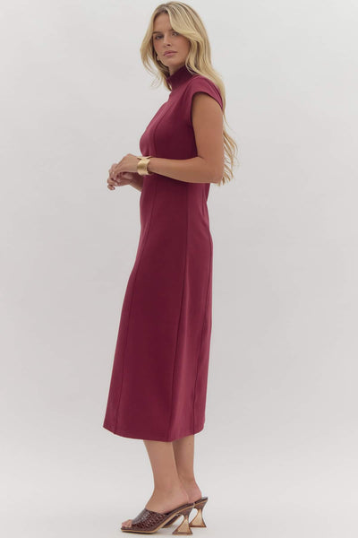 Magnolia Midi Dress - Wine