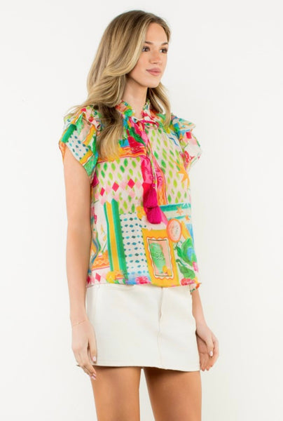 Zoe Flutter Sleeve Top