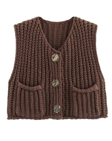 Bahama Dr Sweater Vest - Brown