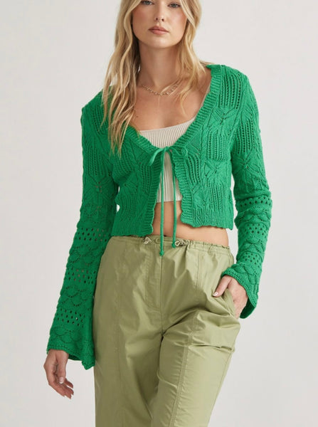 Foxcroft Dr Knit Bolero - Green