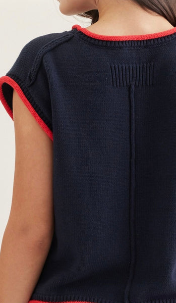 USA Knit Top - Navy