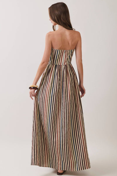 Chanel Multi Stripe Maxi Dress