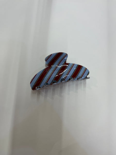 Blue & Brown Stripe Mix Clips
