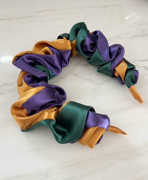 Brantley Cecilia - Scrunched Mardi Gras Headband