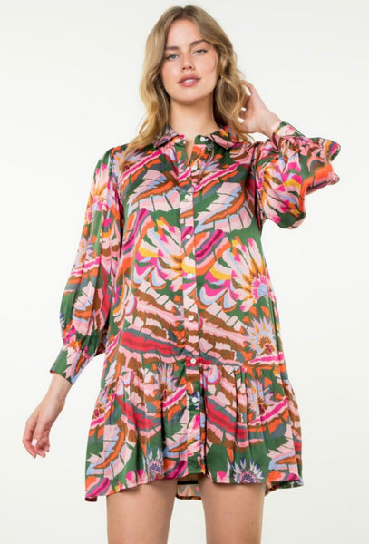 Milan Floral Print Dress