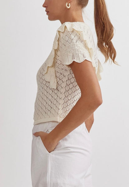 Africa Knit Top - Off White